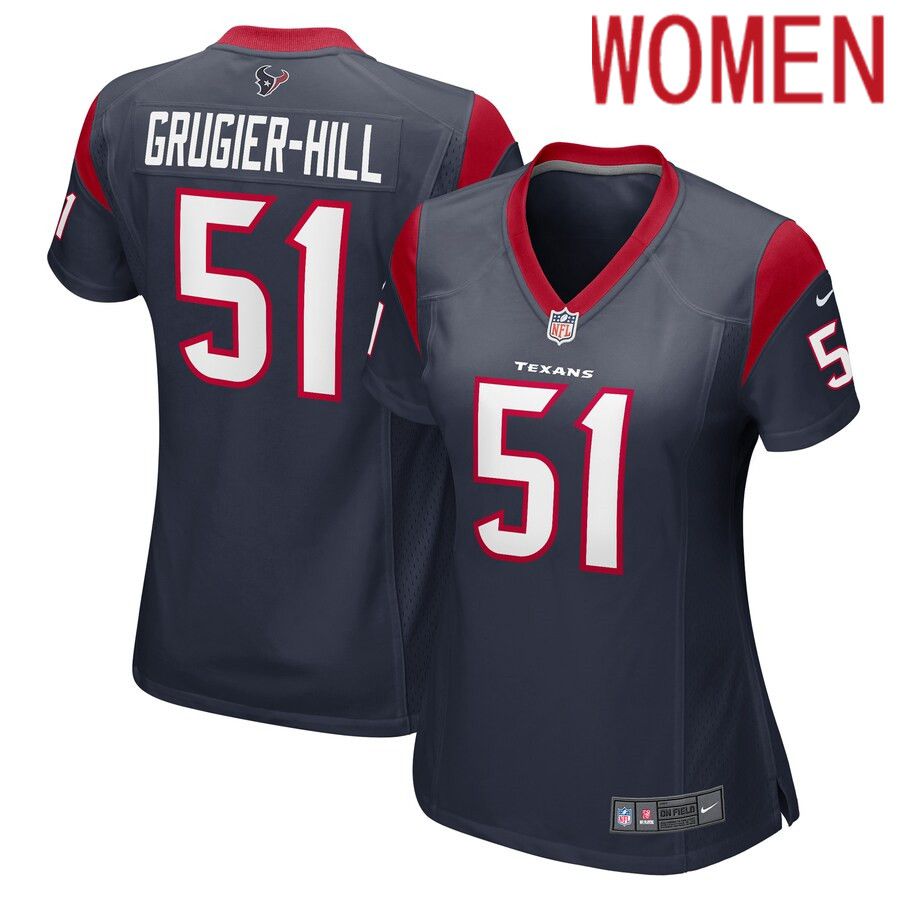Women Houston Texans #51 Kamu Grugier-Hill Nike Navy Game Player NFL Jersey